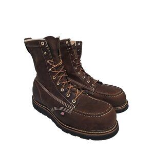 Thorogood Men's 8" Steel Toe Wedge Sole Moc Toe Work Boot U.S.A. 804-4235 13 2E